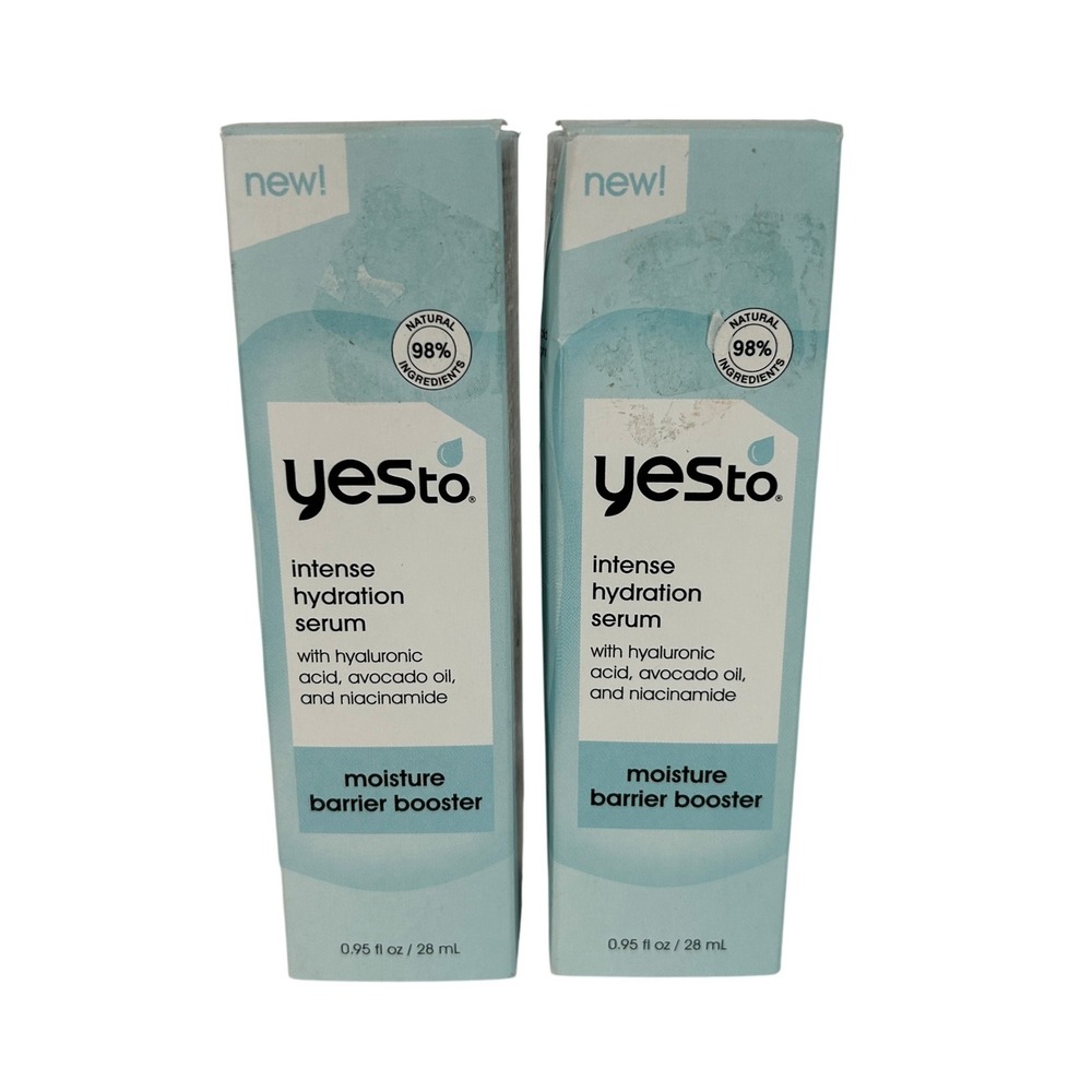 Yes To Intense Hydration Serum 2 Pack Hyaluronic Acid Avocado Oil Niacinamide